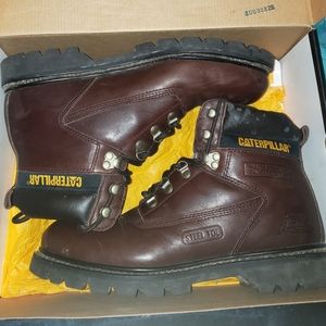 CAT 6inch steel toe work boots wide width